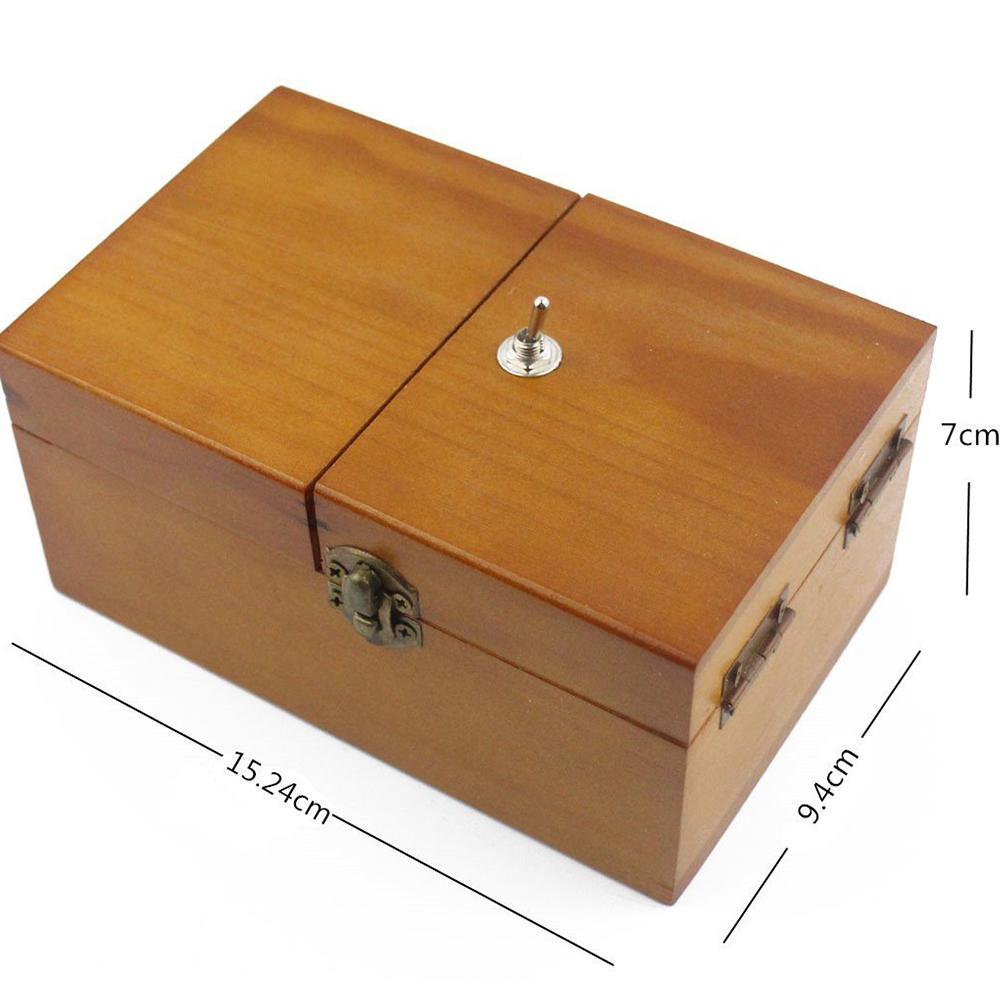 Brown Wooden Useless Box