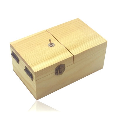 Beige Wooden Useless Box